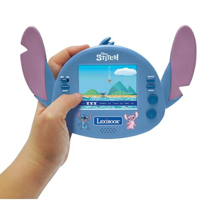 Lexibook - Disney Stitch - Compact Portable Cyber Arcade Console, 50 Games, LCD colour screen, Battery-powered, JL3180D