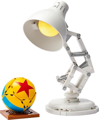 LEGO Ideas Disney Pixar Luxo Jr. Lamp Building Set for Adults - Movie Memorabilia Model with Hidden Film References - Home Office Desk Decor - Collectible Gift Idea - 21357
