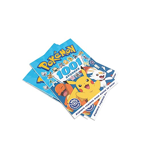 Colorful Pokémon stickers arranged in a vibrant layout from the Pokémon: 1001 Stickers book by Farshore.