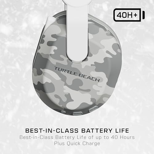 Turtle Beach Stealth 500 Arctic Camo gaming headset with microphone, wireless Xbox, Bluetooth, PC, and mobile compatibility.