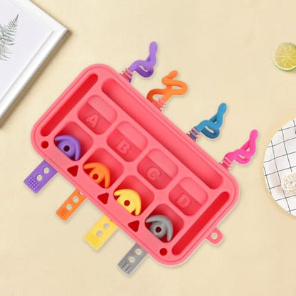 Yurosuis Toddler Activity Board,Silicone Soft Food-Grade Learning Toy,Sensory Board Toy - for 1-3 Year Old Kids Boys Girls Children Home Classroom Kindergarten Travel