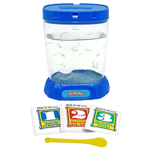 The Original Sea Monkeys - Ocean Zoo - Grow Your Own Pets Science Kit- Includes Eggs, Food, and Water Purifier, Color May Vary