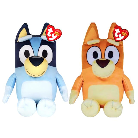TY Bluey Beanie Babies Set of 2 – Bluey and Bingo 20CM – Soft Plush Toy for Kids, Collectible, Cuddly Plushies, Soft Play Toy for Boys and Girls