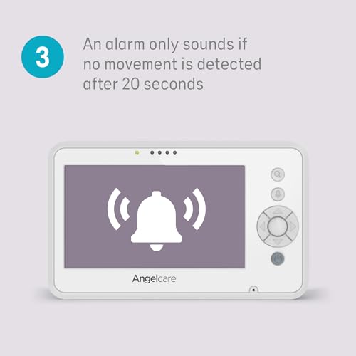 Angelcare AC25-1 movement monitor with video and sound, no Wi-Fi, medically certified, providing reassurance without wearables.