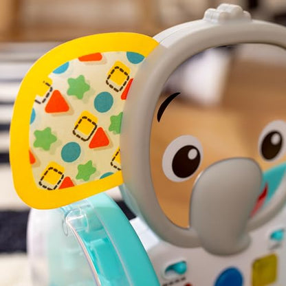 Baby Einstein Chase & Tap Earl crawling baby toy with mirror and music for infants 6 months and up, colorful and interactive.