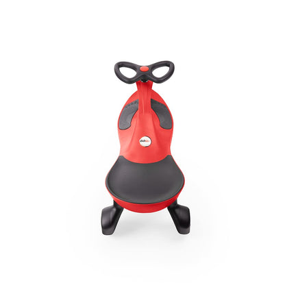 Didicar Fiery Red ride-on wiggle car for kids, featuring a seat and steering wheel, perfect for indoor and outdoor play.