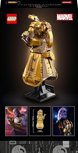 LEGO | Marvel Infinity Gauntlet Building Set for Adults - Avengers Model Kit incl. a Thanos Glove with Infinity Stones - Collectible Gift for Fans - 76191