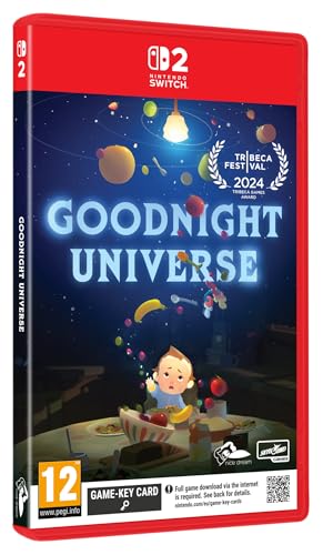 Nintendo Switch 2 game case for Goodnight Universe by Skybound Games, showing colorful artwork and game title on the cover.