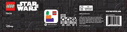 LEGO Star Wars 75434 K-2SO Security Droid figure, posable with an information plaque, ideal for display and play.