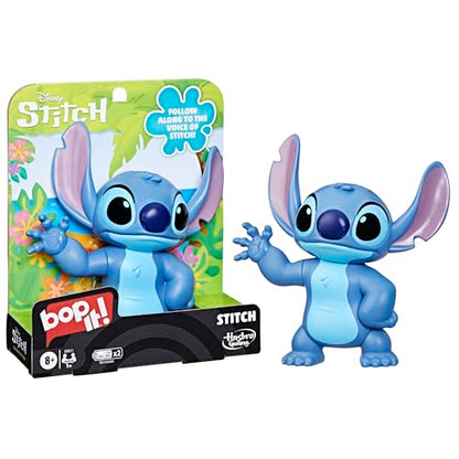 Disney Stitch Bop It! electronic interactive game by Hasbro Gaming featuring Stitch voice, fast-paced fun for kids and adults