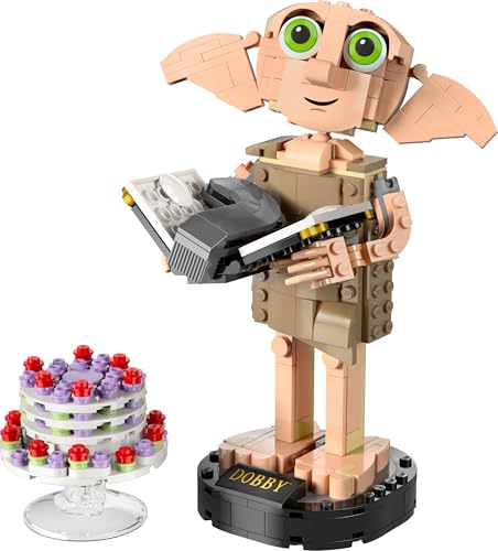 LEGO Harry Potter Dobby the House-Elf building toy set with movable figure, perfect for kids' bedroom decoration.