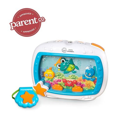 Baby Einstein Sea Dreams Soother with remote, crib toy for newborns, featuring calming lights and melodies to help babies sleep.