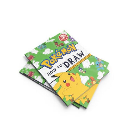 Official guide by Farshore on how to draw Pokémon characters, featuring Pikachu and various Pokémon illustrations.