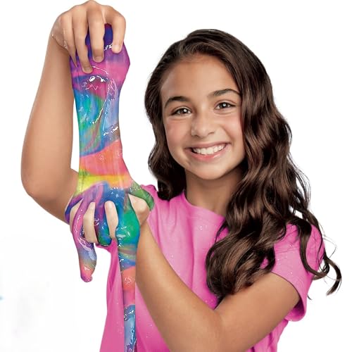 LEXIBOOK Slimy Mix Kit with 12 vibrant colors and accessories for making colorful slime at home.