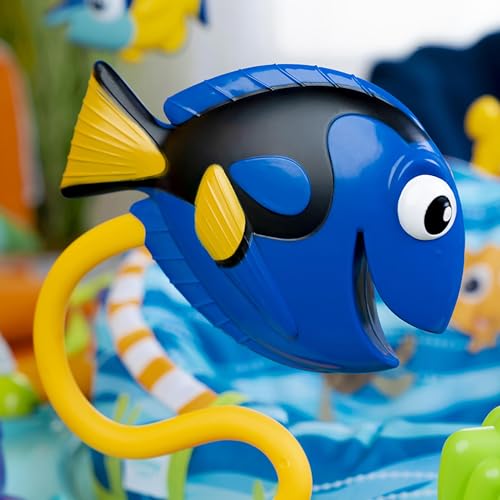 Bright Starts Disney Baby Finding Nemo Sea of Activities Jumper with 13 activities, lights, music, ocean sounds, and 360° rotation.