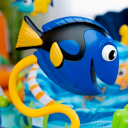 Bright Starts Disney Baby Finding Nemo Sea of Activities Jumper with 13 activities, lights, music, ocean sounds, and 360° rotation.