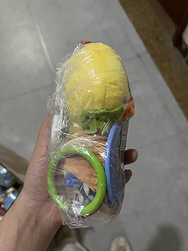 Funsland Pram Toys for Babies 0-6 Months, Clip On Car Seat Stroller Toys with Hanging Rattle, Newborn Sensory Toys for Baby Girls and Boys, Crib Travel Activity Plush Toys for Toddler 6-12 Months