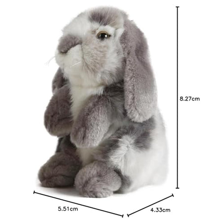 Living Nature Sitting Lop Eared Rabbit Stuffed Animal Plush Toy | Fluffy and Cuddly Rabbit Animal | Soft Toy Gift for Kids | Boys and Girls Stuffed Doll | Naturli Eco-Friendly Plushies | 18 cm