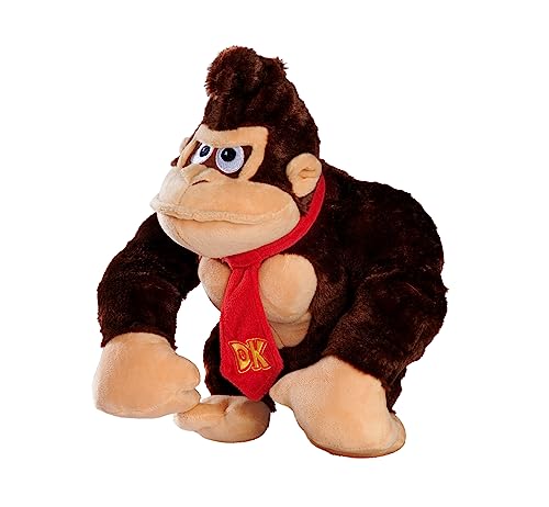 Simba official Nintendo Super Mario Donkey Kong plush soft toy, 30cm, cuddly and colorful for kids and fans.