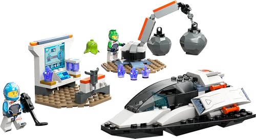 LEGO City Spaceship and Asteroid Discovery Set with astronaut minifigures and alien figure for imaginative play.