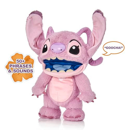 WOW! STUFF Disney Chatty Angel Deluxe , Puppetronic Angel, Puppet Animatronic, Over 50 Action and Sound Combinations , 30cm/12inches Height , Ages 6 to Adult, Pink