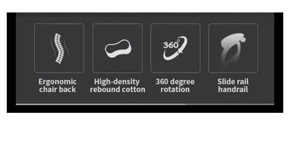 Gaming Chair Ergonomic Computer Chair Office Chair Desk Swivel Chair Adjustable Reclining Footrest Cushion White New!