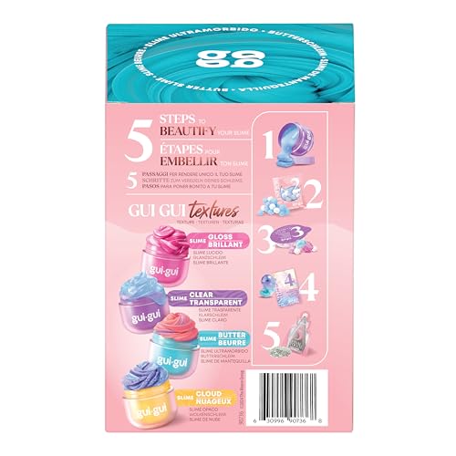 Gui Gui Gloss Slime with vibrant colors and shiny texture, part of the scented slime collection with various textures for kids and teens.