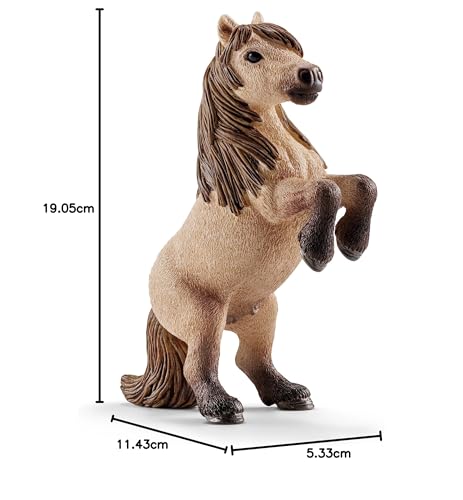 SCHLEICH HORSE CLUB - 8 PC Miniature Shetland Pony Family Playset with 3 Horses and Accessories - Collectable Farm Animal Figurines - Realistic Mini Horse Toys for Girls and Boys - Kids Ages 5+