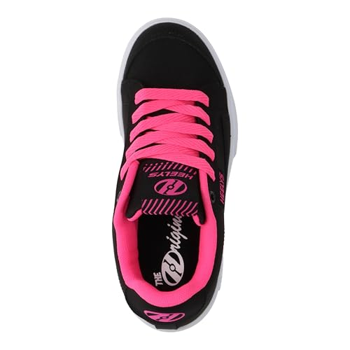 Heelys Digilo Nylon shoe in black and pink for kids, size 6, featuring wheels for fun skating and casual wear.