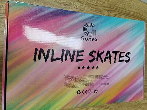 Gonex Children’s Inline Skates, Adjustable Inline Skates for Boys and Girls, EU 31-42, Green, M