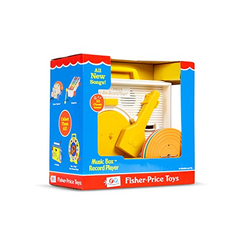 Fisher-Price 01697 Classics Music Box Record Player Baby Musical Toy, Pretend Play For Boys And Girls, Ages 18 Months+, 1697, Multicolour