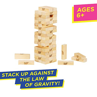 Hasbro Gaming Jenga Family Board Game, Original Wood Block Stacking Game, Quick to Learn Party Game for Kids & Adults, 1+ Players, Ages 6+, Secret Santa Gift