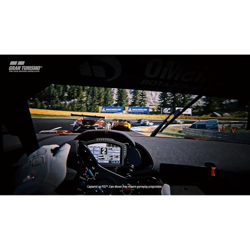 PlayStation 5 game box for Gran Turismo 7 by Sony, featuring racing car artwork on the front.