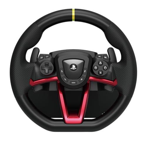 Hori Wireless Racing Wheel APEX for PlayStation 5, PlayStation 4, and PC, featuring a sleek design and official Sony licensing.