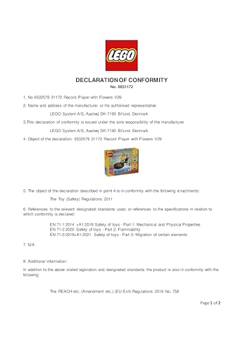 LEGO Creator 3in1 Record Player building toy with flowers, can be rebuilt into a radio or microphone, ideal for kids 8+.