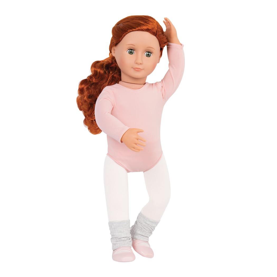 Deluxe ballerina outfit with headband crown for 18-inch dolls, featuring 7 ballet clothing and accessory pieces.