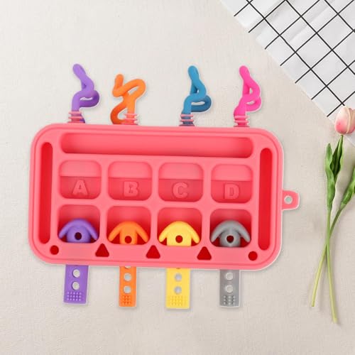 Yurosuis Toddler Activity Board,Silicone Soft Food-Grade Learning Toy,Sensory Board Toy - for 1-3 Year Old Kids Boys Girls Children Home Classroom Kindergarten Travel