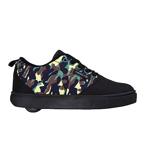 Heelys PRO20 Prints child roller shoes in black and camo nylon with wheels, size 12, featuring stylish design and comfortable fit.