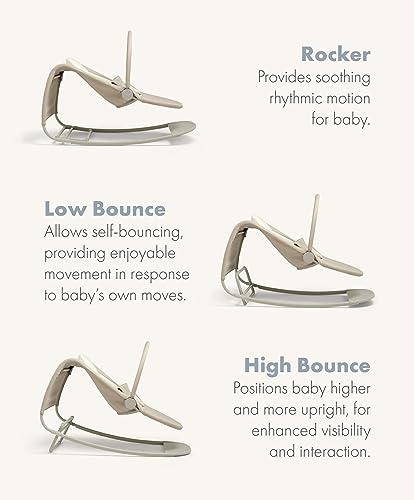 Mamas & Papas Tempo 3-in-1 Rocker/Bouncer, Lightweight, 3-Point Harness and Easily Removable Magnetic Toy Bar, Sand
