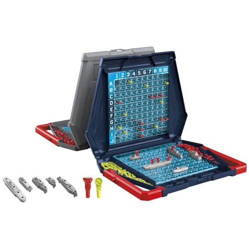 Hasbro Gaming Battleship Classic Board Game, Strategy Game For Kids Ages 7 and Up, Fun Kids Game For 2 Players, Multicolor