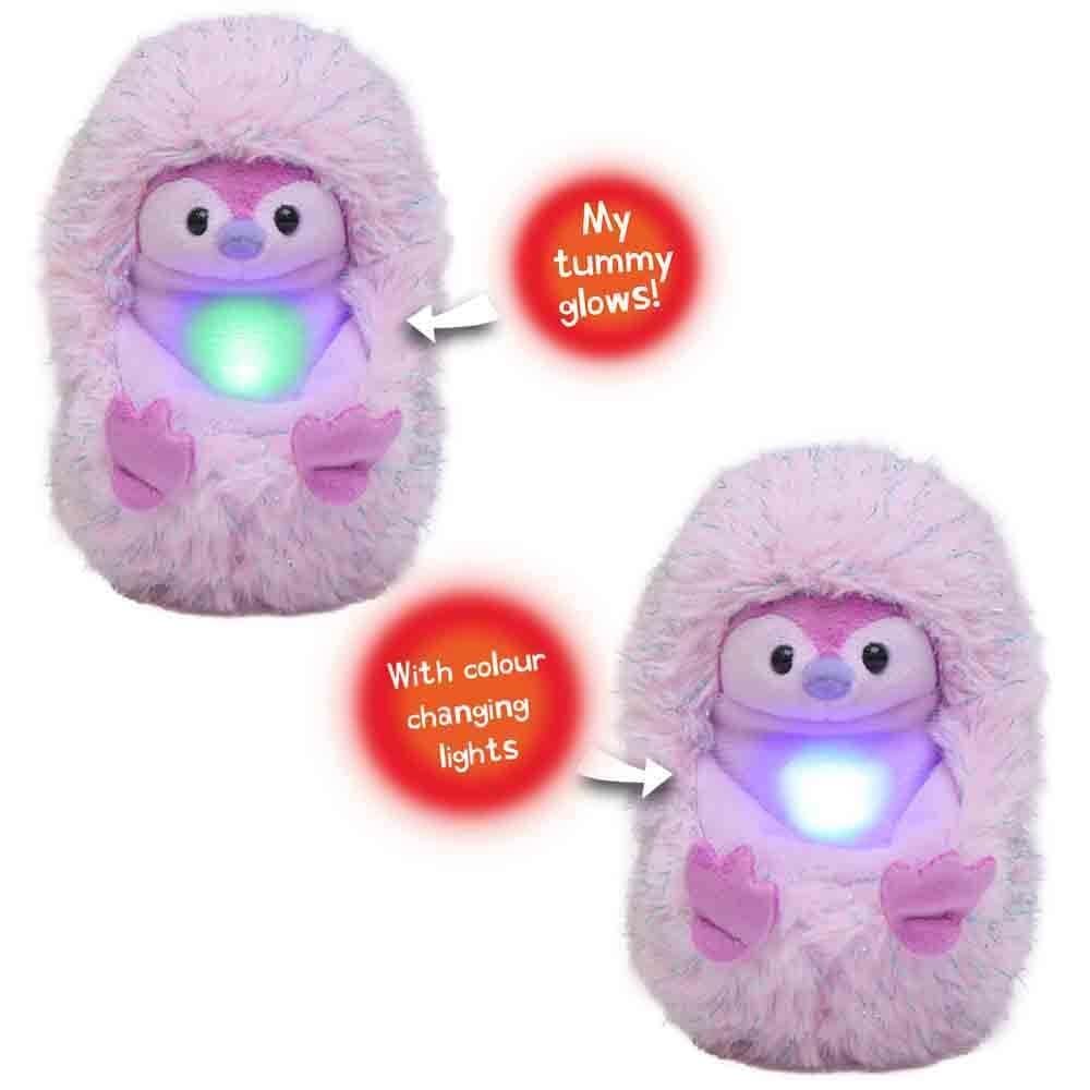 Curlimals Pip Penguin Arctic Glow Interactive Soft Toy Cute Plush Laughing Light-Up Tummy Age 3-6