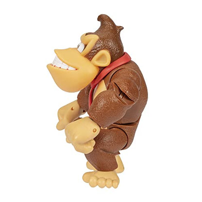Super Mario Donkey Kong 6-inch tall action figure with posable features, ideal for play and display for kids and collectors.