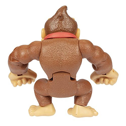 Super Mario brand Donkey Kong action figure, 6-inch tall with posable features, ideal for kids and collectors.