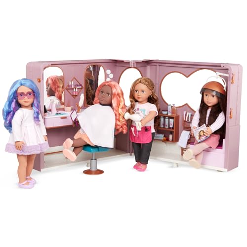 "Our Generation BD31022Z 46-cm Flower Sienna Doll with long, straight brown hair Includes Dress and Shoes, for Children aged between 3 to 10 years old, Various"
