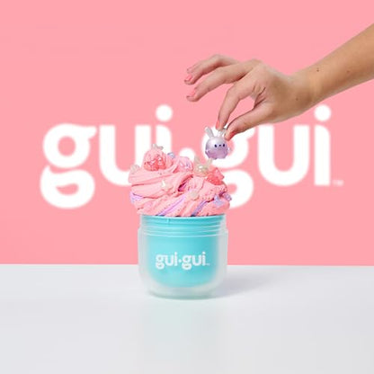 Gui Gui twin pack bundle of scented slime with butter and cloud textures, featuring vibrant colors and a glow-up effect.