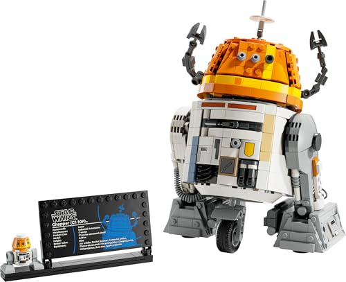 LEGO Star Wars 75416 Chopper astromech droid figure with movable head, detachable arms, and center wheel.