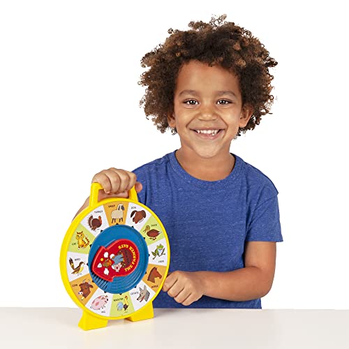 Basic Fun Fisher Price Classics See 'n Say Farmer Says Toy | Educational Talking Animal Wheel with Sounds | Retro Preschool Toy for Toddlers 18 months +