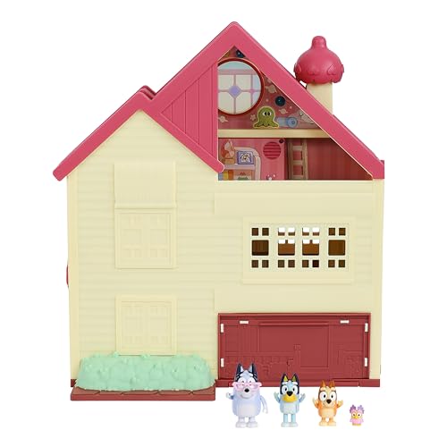 Bluey exclusive lights and sounds playhouse with toy box, 29 accessories, 4 characters, dance floor, lights, and 50 sounds and phrases.