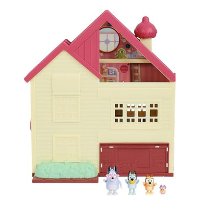 Bluey exclusive lights and sounds playhouse with toy box, 29 accessories, 4 characters, dance floor, lights, and 50 sounds and phrases.