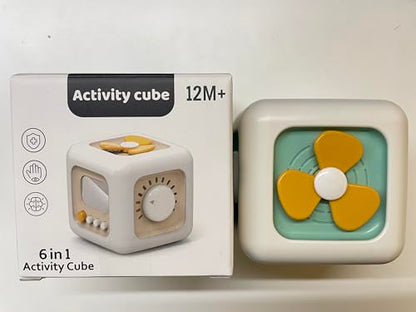 lerrbo Activity Cube Baby Toys for 1 Year Old Girl Gifts, Montessori Toys for Baby Girl, Travel Sensory Cube for Toddlers 1-3, Learning Fine Motor Skills,1st Birthday Gifts for 12 Months+(1 PCS)